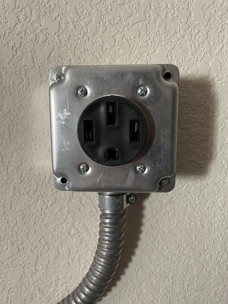 NEMA 14-50 outlet installed for Electrical Panel Upgrade in Lancaster